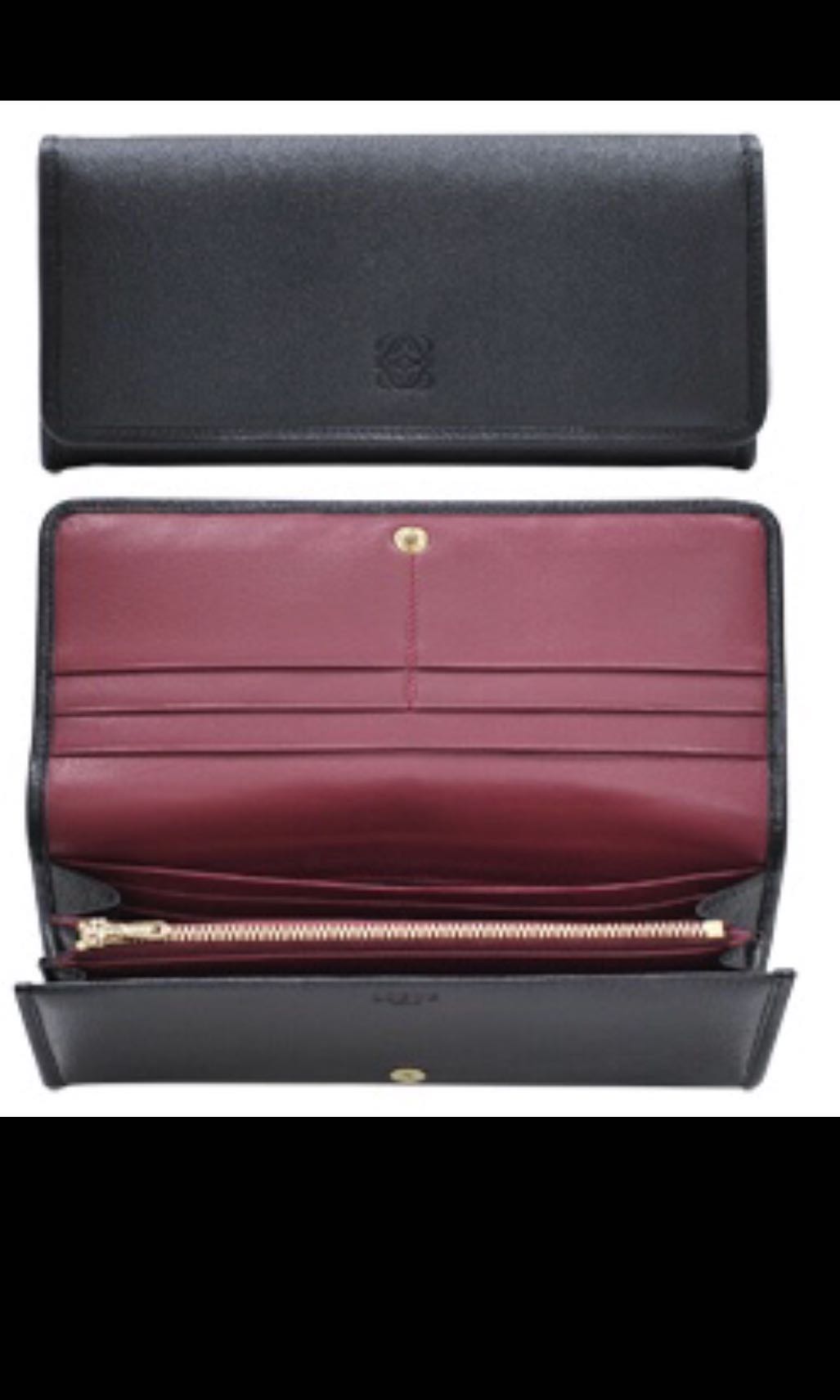 Loewe Nero Billetero Continental Wallet Black Luxury Bags