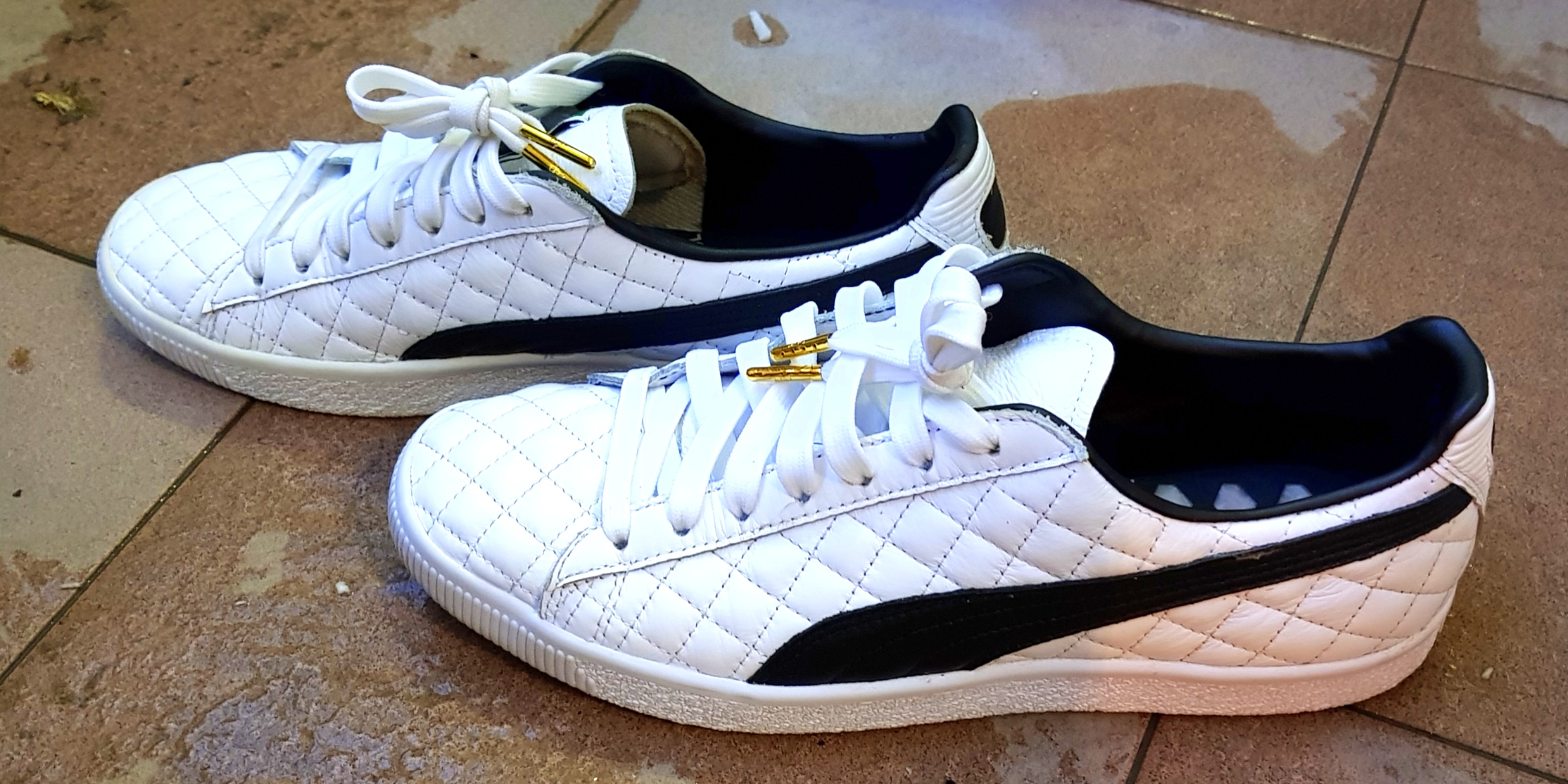Puma quilted leather sneakers discount