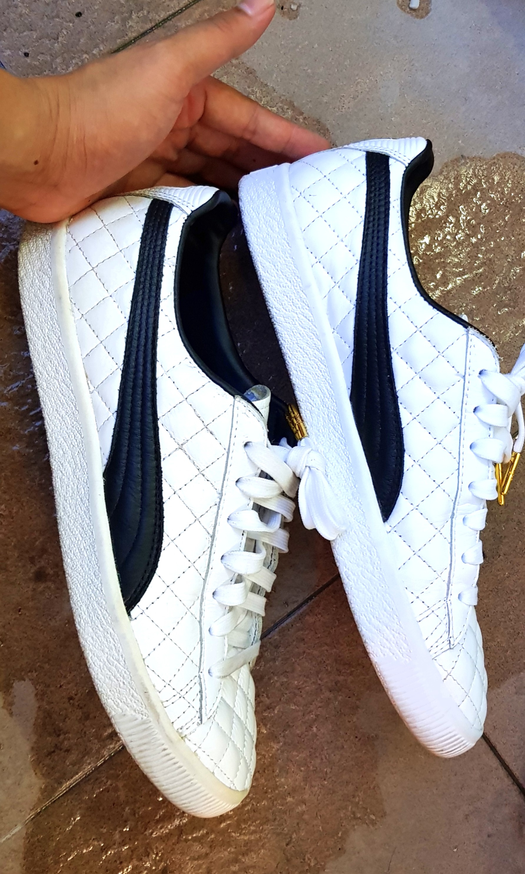 Puma quilted leather sneakers Men s Fashion Footwear Sneakers on Carousell