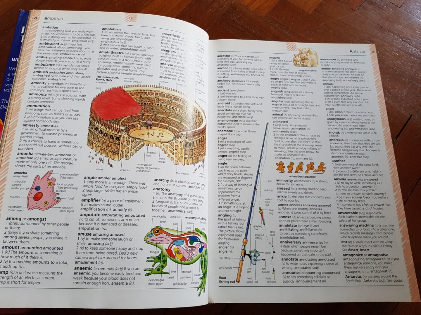 The usborne school illustrated dictionary and thesaurus, Hobbies & Toys
