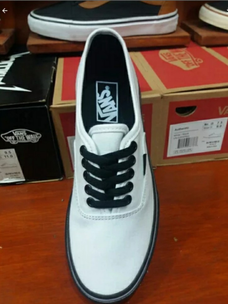 vans authentic white harga