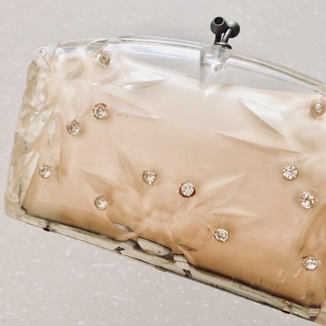 Vintage lucite outlet clutch
