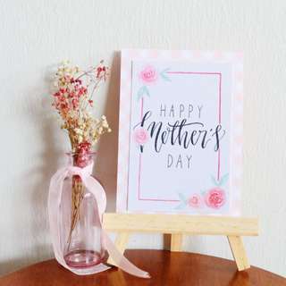 <Mother’s Day Exclusive> Charming Roses Calligraphy Card