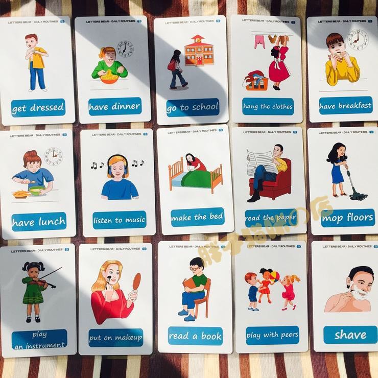 daily-routines-flash-cards-41pcs-babies-kids-on-carousell