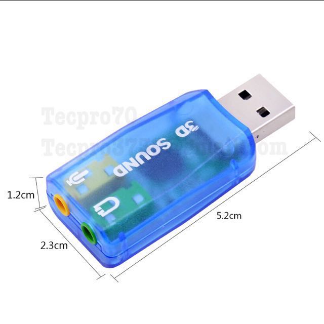 Usb Audio 3d Sound Card Adapter For Gaming Playstation Ps3