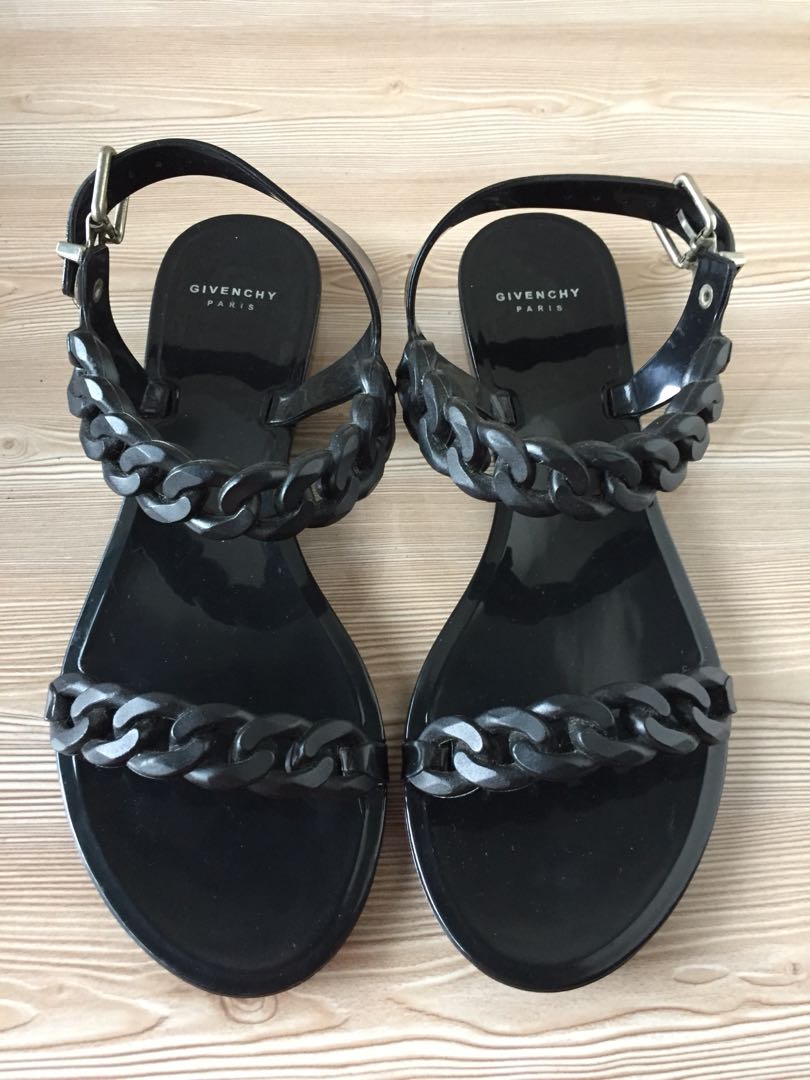 givenchy chain jelly sandals