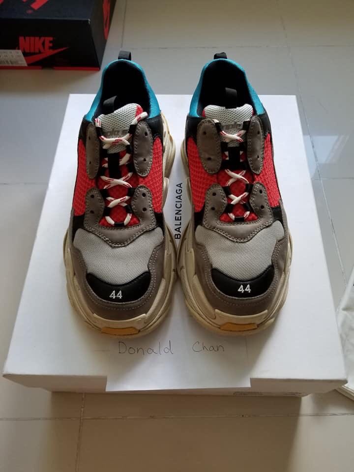 Price of Womens Balenciaga Triple S Trainers Red Blue