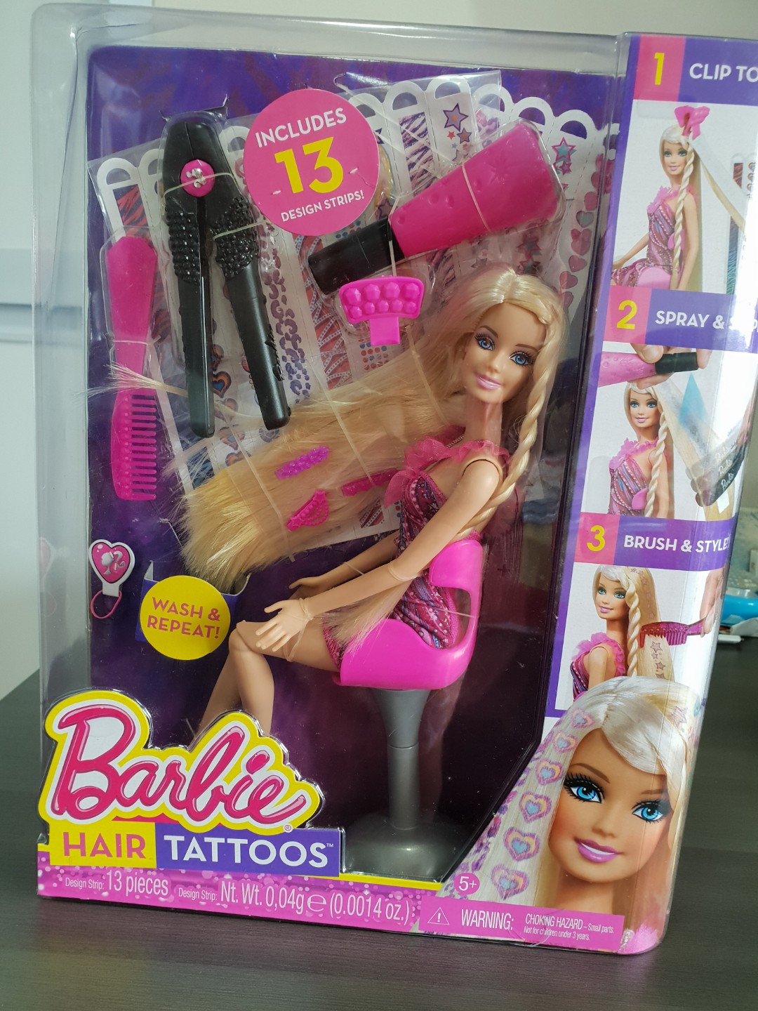 barbie hair tattoo