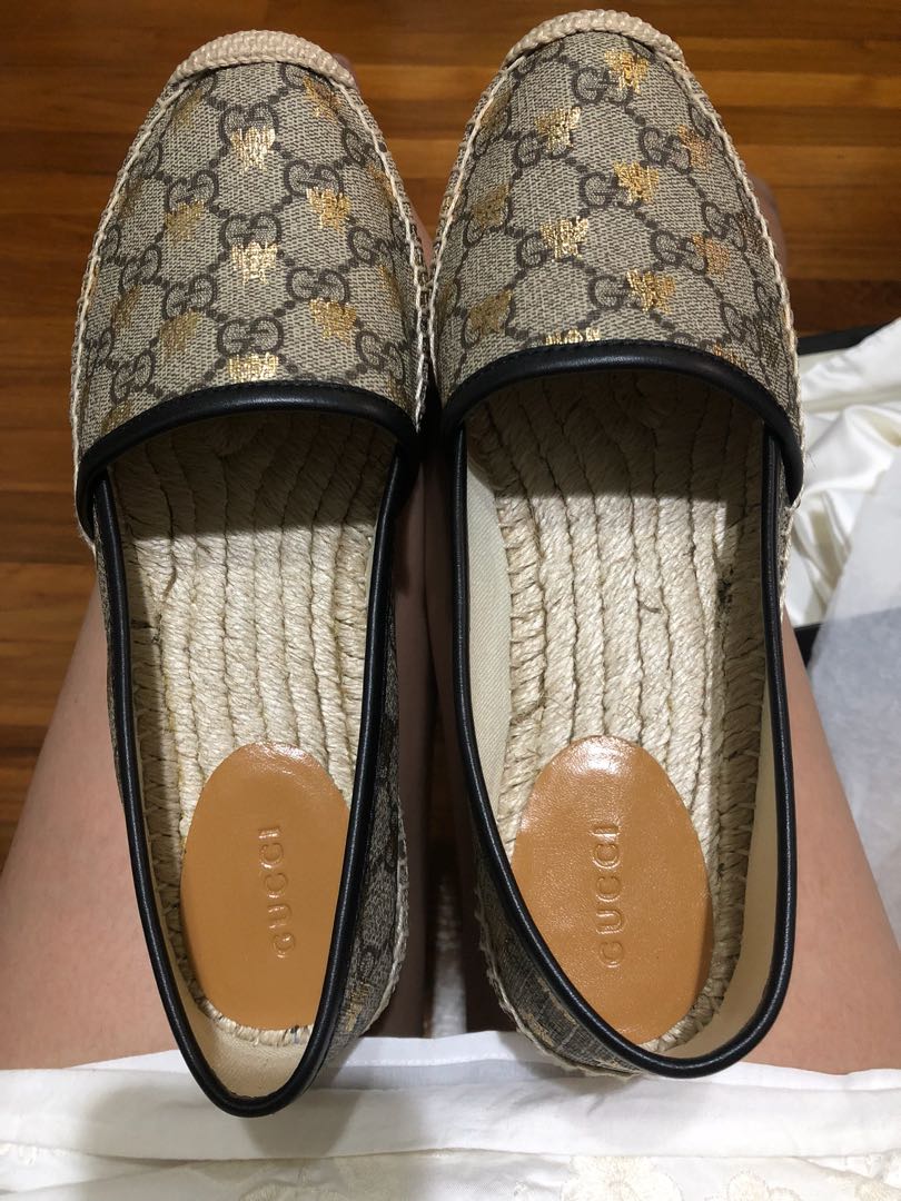 Gucci GG Supreme Bees Espadrille, Luxury, Apparel on Carousell