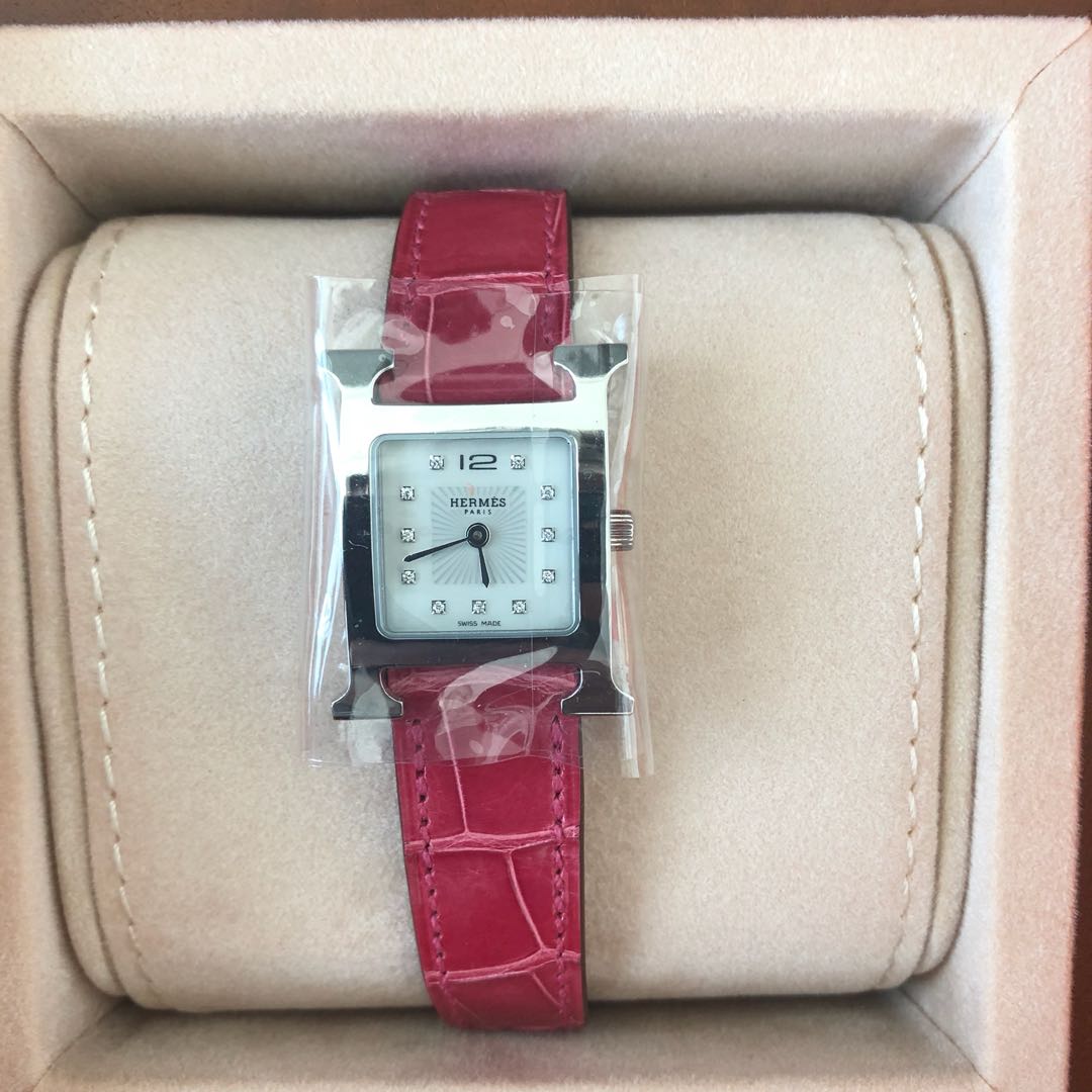 hermes h hour watch size