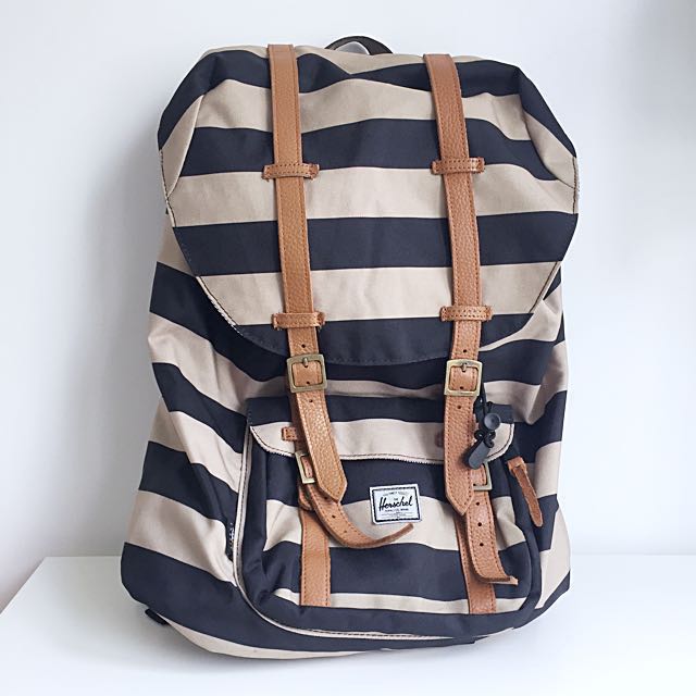 Herschel Stripe Backpack Men s Fashion Bags Backpacks on Carousell