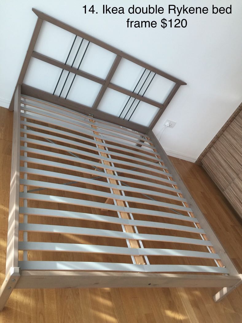 Ikea Rykene Double Bed Frame Furniture Beds Mattresses On Carou