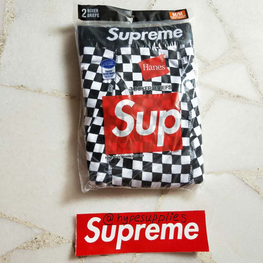 Supreme hanes outlet checkered boxers