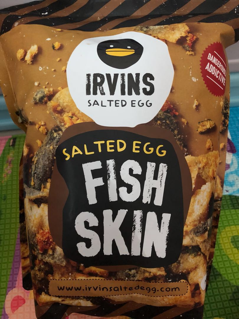 Irvin’s Salted Egg Fish Skin, Food & Drinks, Fresh Produce on Carousell