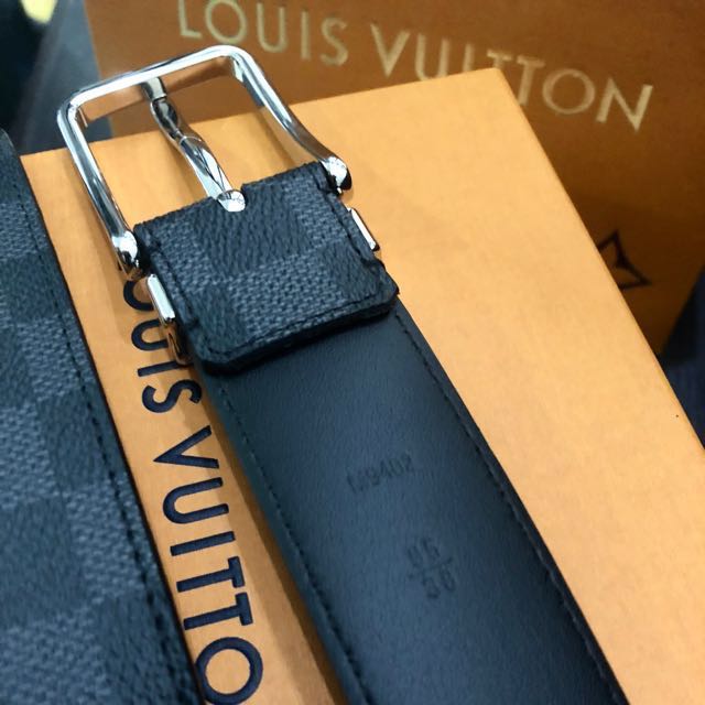 Louis Vuitton Monogram Initiales Belt M9821 Brown Leather Pony