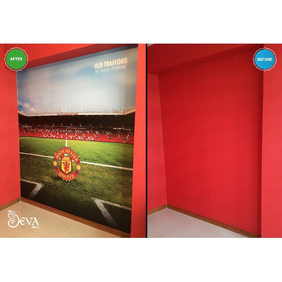 Manchester United Wall Murals, Furniture, Home Decor, Others on Carousell