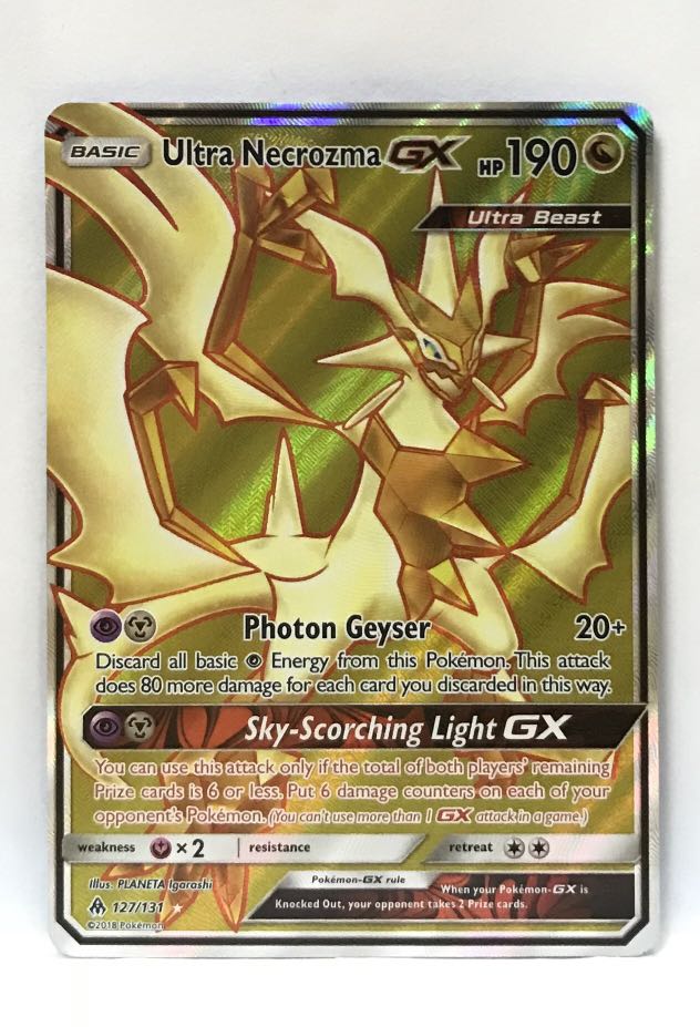 Pokemon Sun Moon Forbidden Light Ultra Necrozma Gx Ultra Rare Toys Games Board Games Cards On Carousell