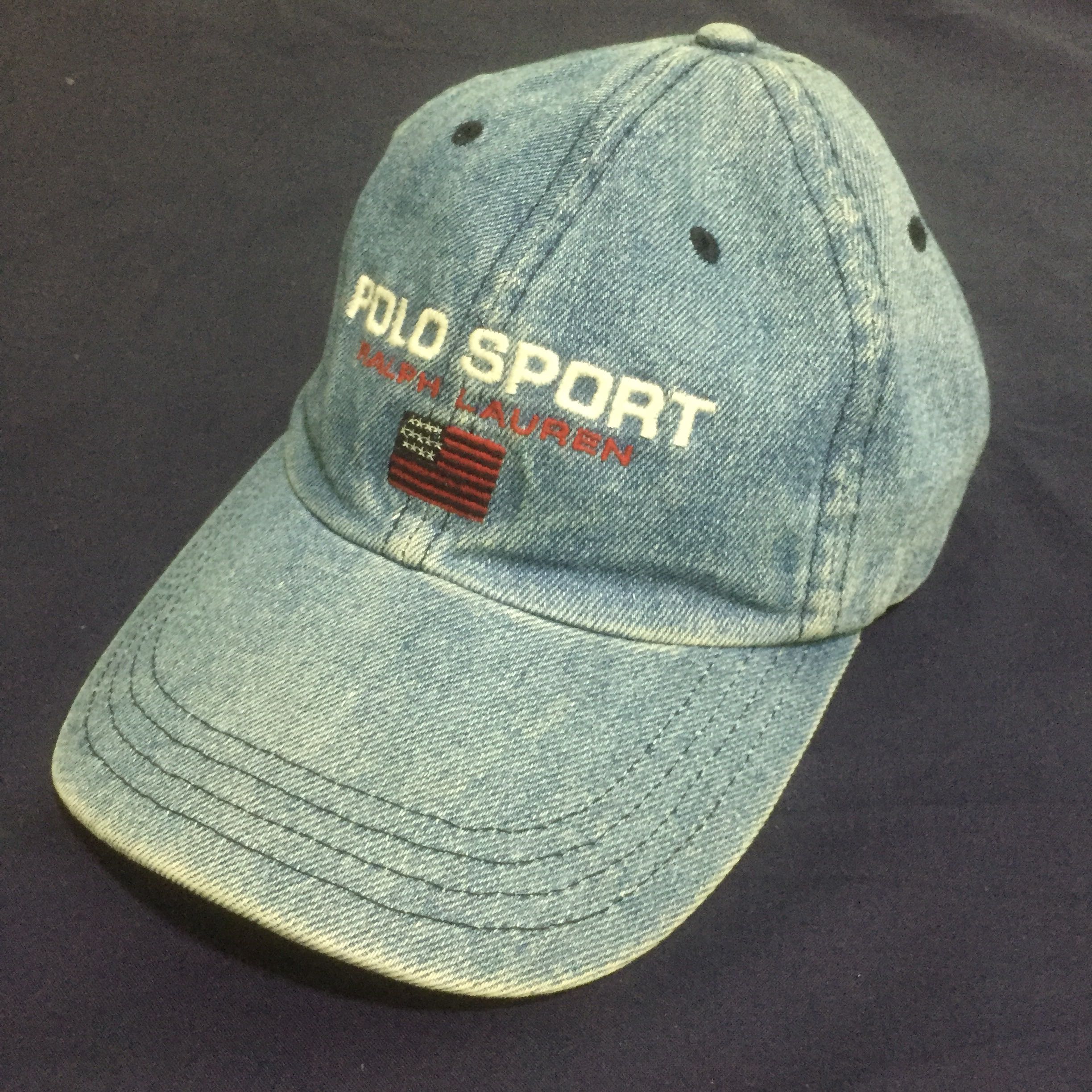 polo sport denim cap