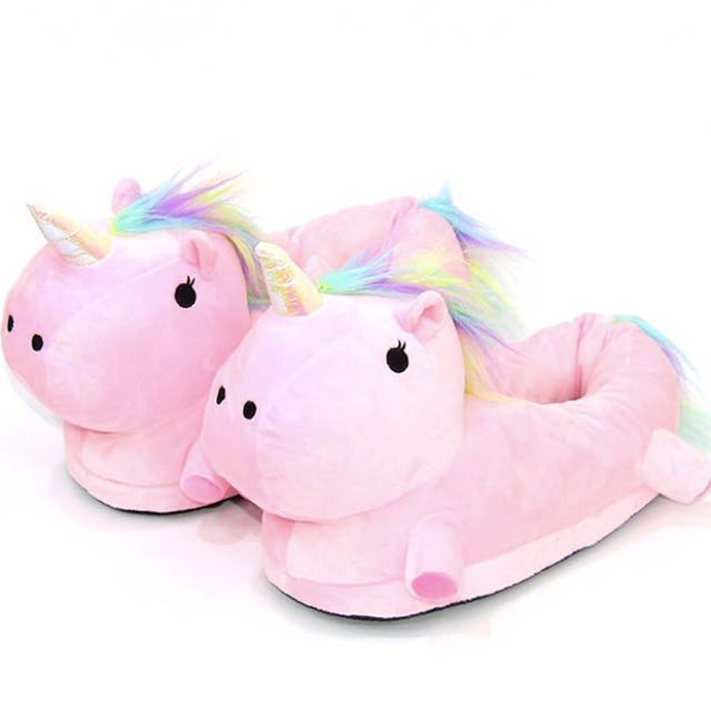 Pretty In Pink Unicorn Bedroom Slippers In Pink