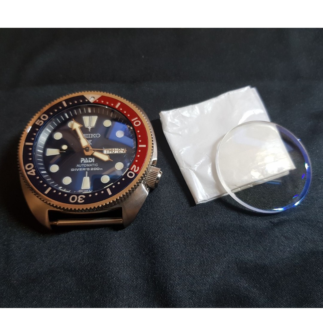 Seiko - Double Dome Sapphire Crystal for New Turtle & Samurai from K2 -  32mm, Luxury, Watches on Carousell