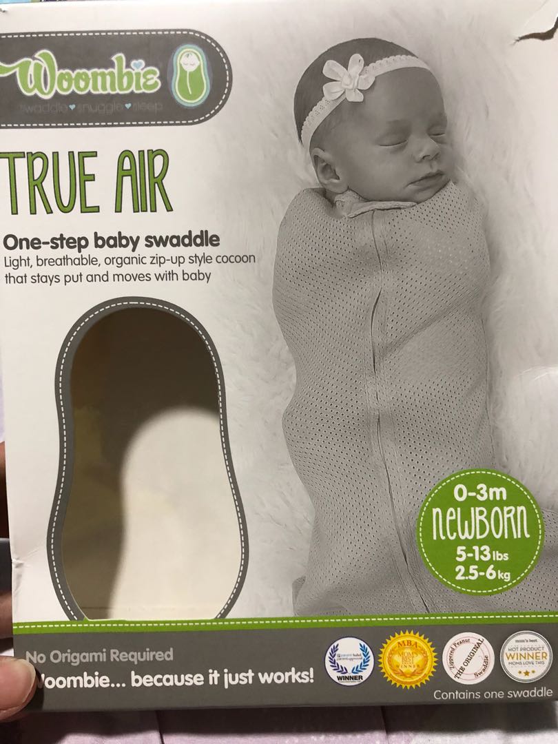 Woombie True Air Baby Swaddle Babies Kids Bathing Changing
