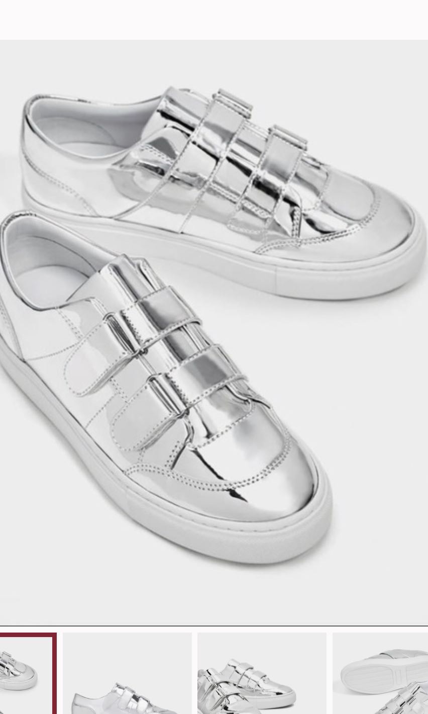 metallic shoes zara