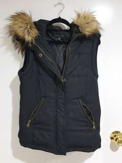 Forever New fur hooded vest