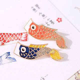 Koi Fish Enamel Lapel Pin