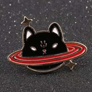 REPRICED!!! Kitty Enamel Lapel Pin [Variation #1: Kitty Planet]