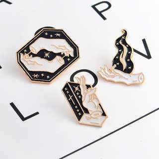 REPRICED!!! Black Witch Enamel Lapel Pin [3 VARIATIONS]