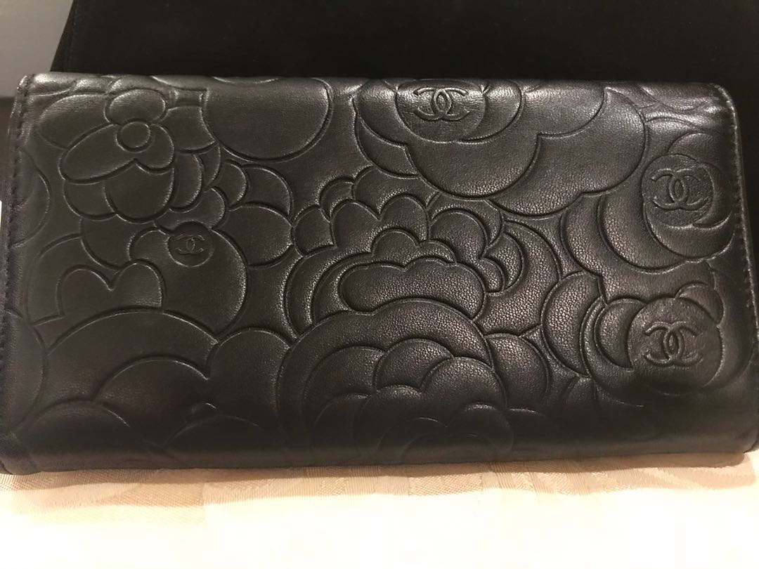 Authentic Chanel Camellia Wallet, Luxury, Bags & Wallets on Carousell
