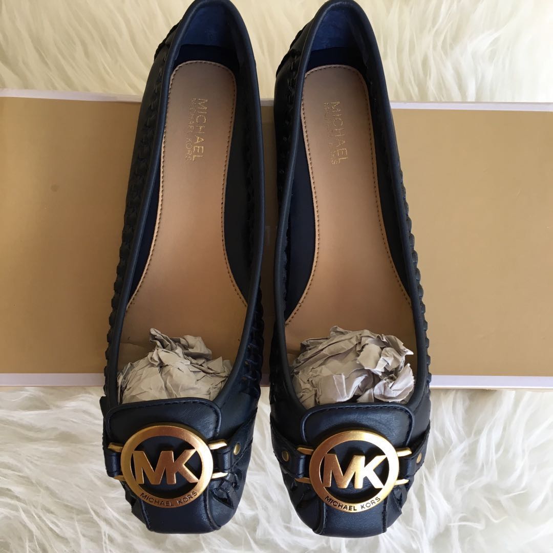 michael kors navy flat shoes