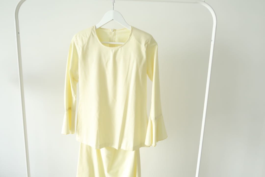 Baju Kurung Modern Light Yellow Muslimah Fashion Dresses On Carousell