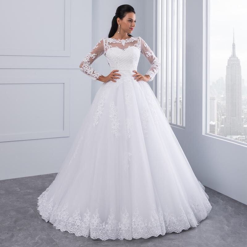 Ball Gown Wedding Dresses 2018 New Detachable Train Lace Appliques Pearls Bridal Gowns Crystal Sashes Vestido De Novias Women S Fashion Clothes On Carousell