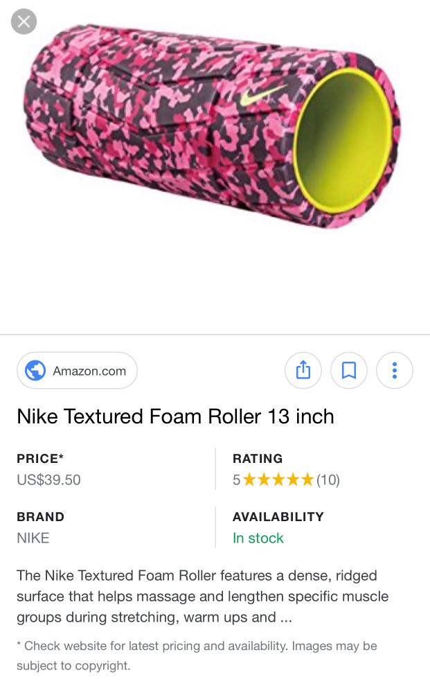 nike textured foam roller