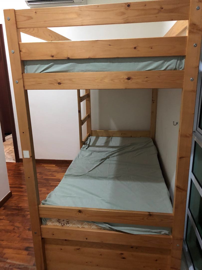 Bunk bed with mattresses for sale, Furniture & Home Living, Furniture