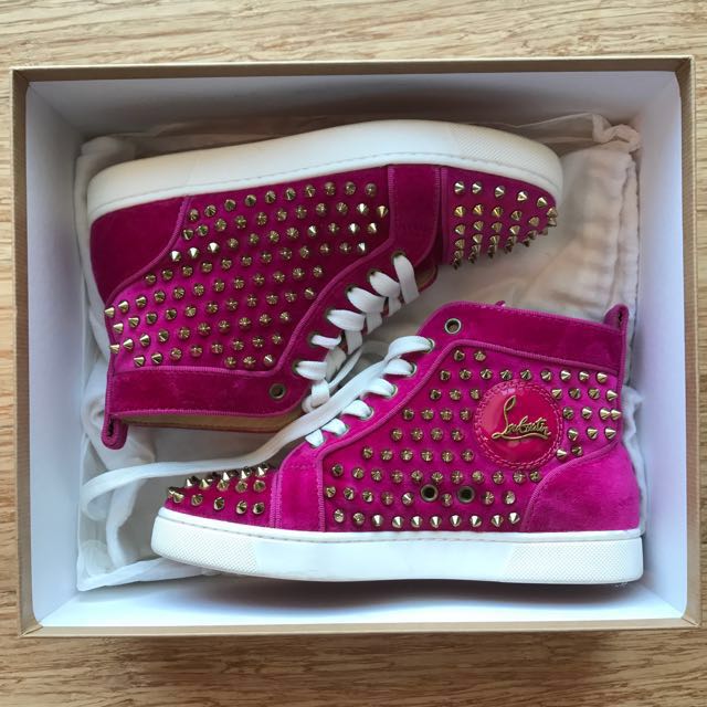pink louboutin sneakers