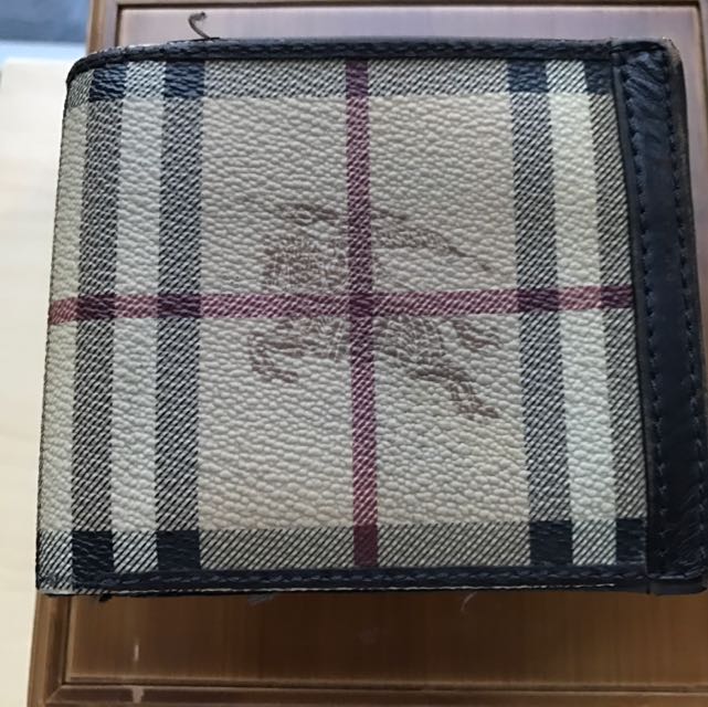 Plaid burberry mens wallet sales