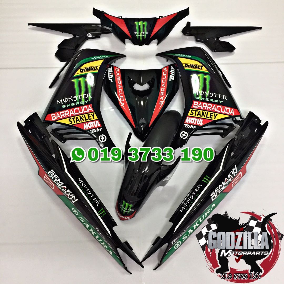 Coverset Yamaha 135lc V2 V3 V4 Monster Energy Tech 3 Hafizh Syahrin Auto Accessories On Carousell