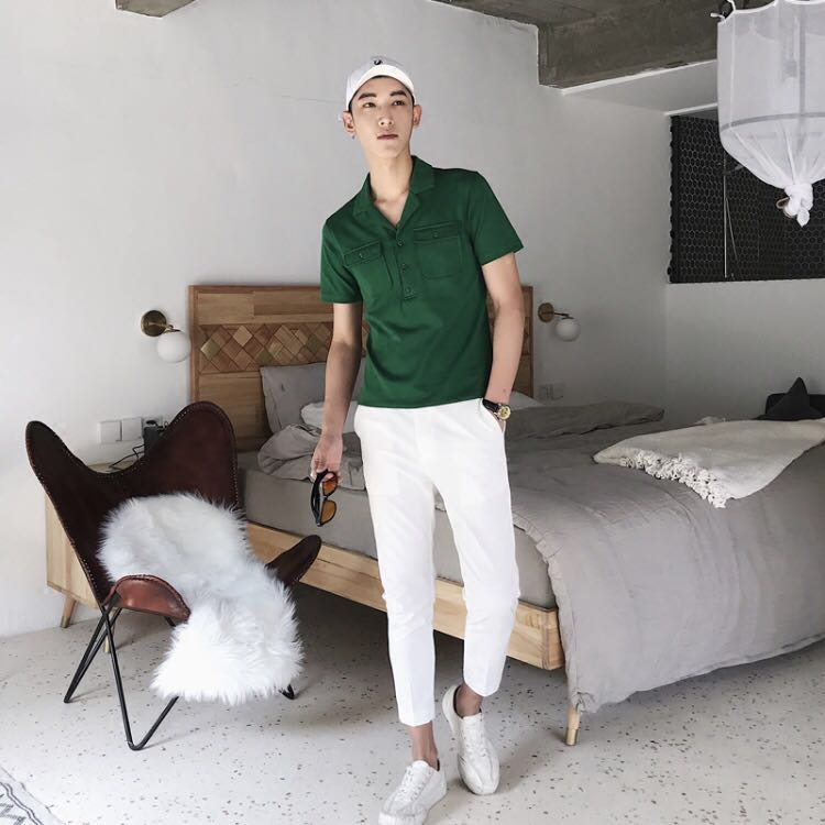 korean polo shirt fashion