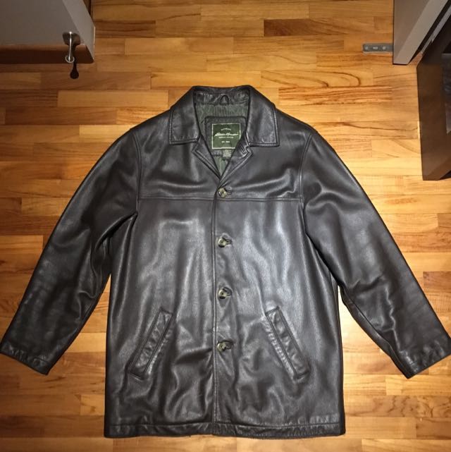 Eddie Bauer Leather Car Coat