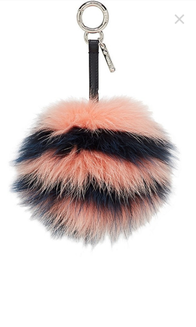 Fendi pom pom fur bag charm Luxury Accessories on Carousell