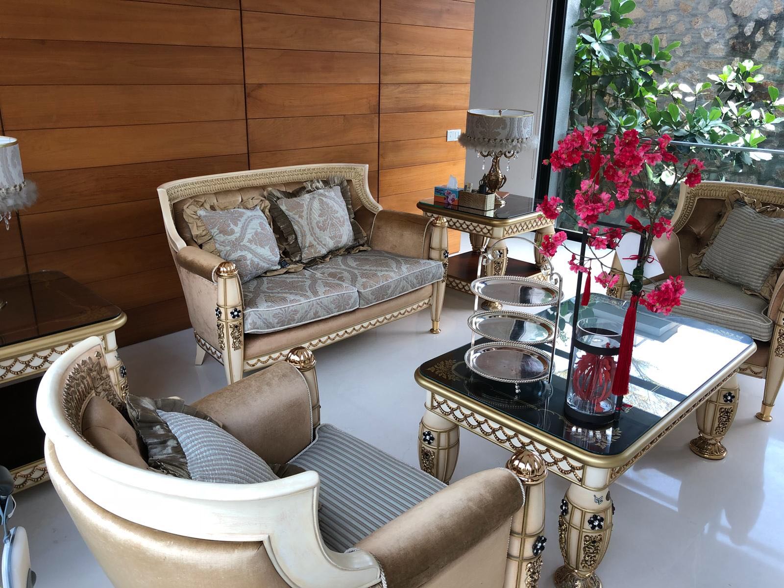 Golden Sofa Set Cappelletti Furniture Sofas On Carousell