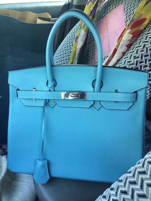 Hermès Blue Sky Togo 30 cm Birkin Bag at 1stDibs