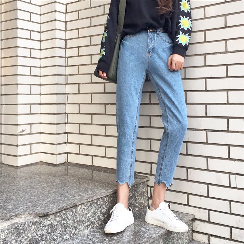 High waist jeans korean style straight cut Women s Fashion Bottoms Jeans Leggings on Carousell