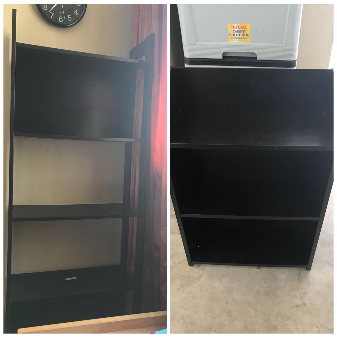 Ikea book shelf plus wooden shoe rack, Furniture & Home Living