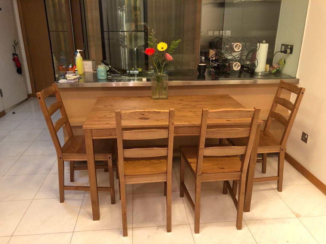 Light Oak Table Chairs Ikea Furniture Tables Chairs On Carousell