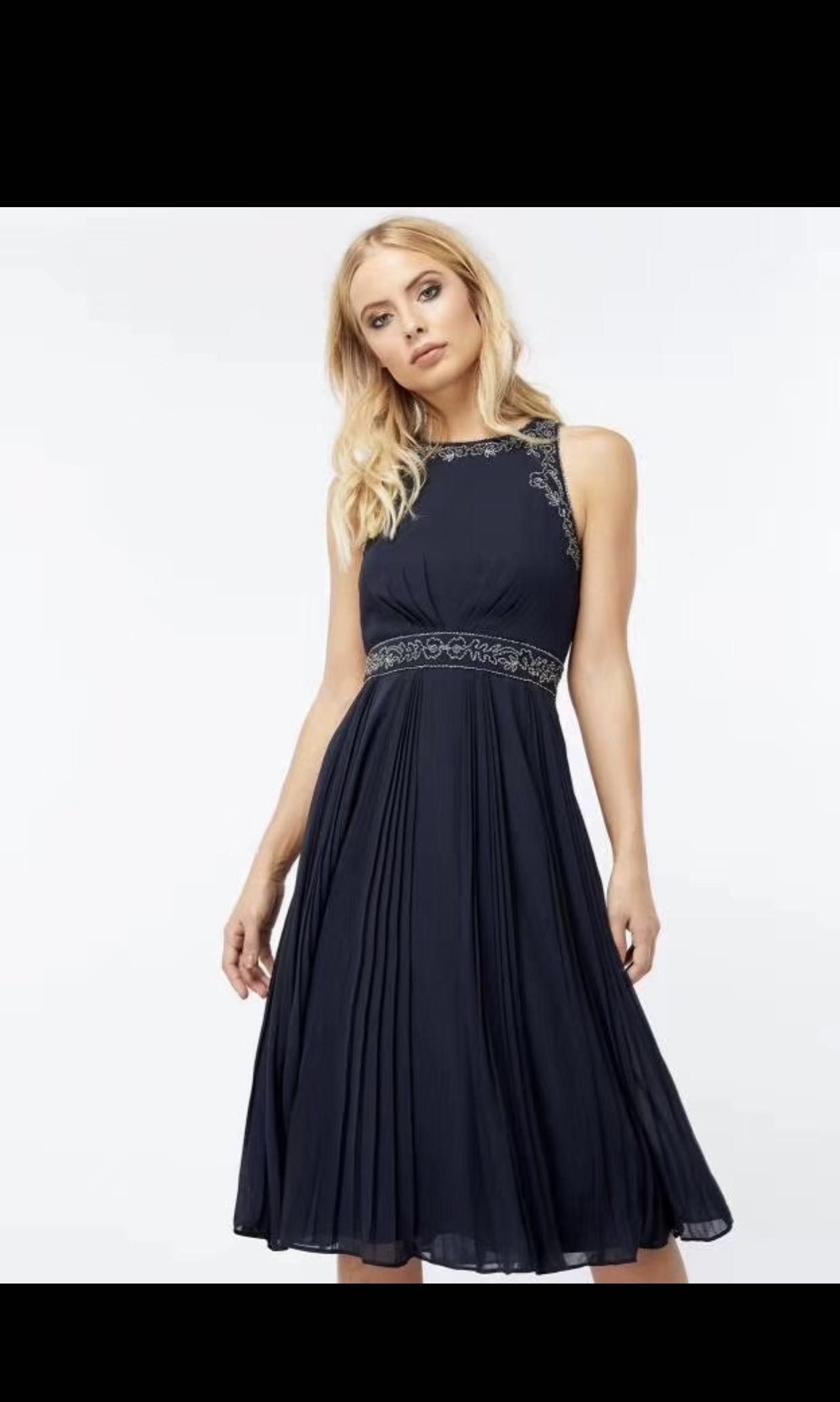 Monsoon Anna Embellished Pleat Dress Women s Fashion Dresses