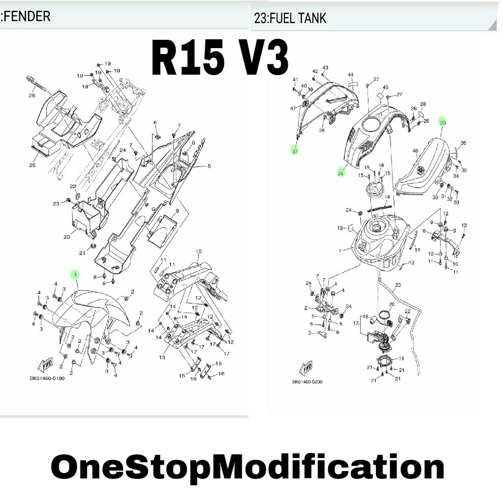 r15 v3 parts price