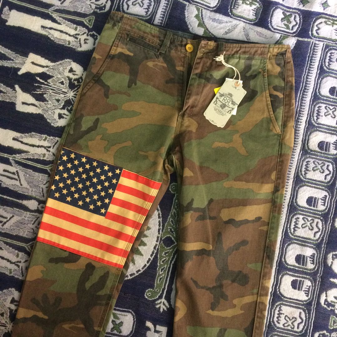 Ralph Lauren camo pant america USA flag Men s Fashion Tops